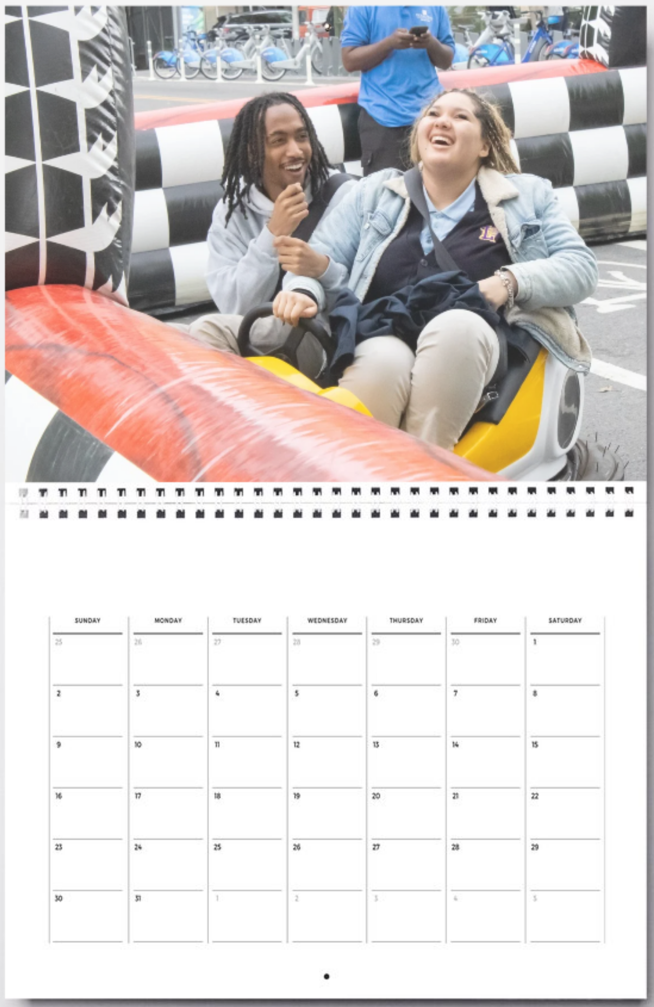 Calendar photo indicating the many events and activities the community can join and participate in with New York students